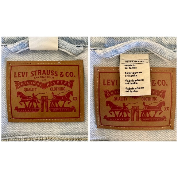 Levi’s Light Wash Distressed Denim Vest - Picture 5 of 6